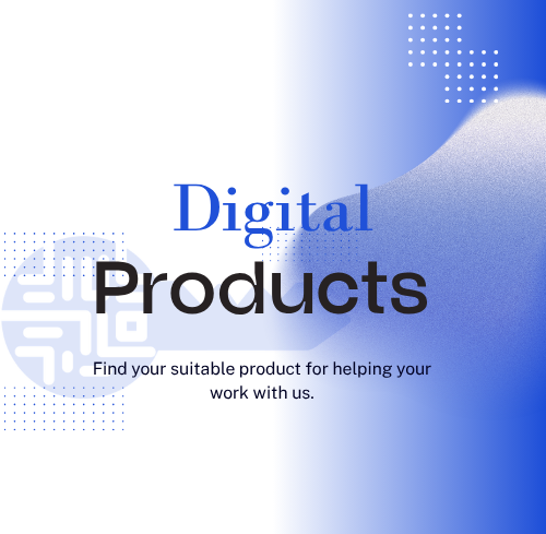 Copy of Blue Black and White Dynamic Digital Products Shop Banner Etsy Cover Photo